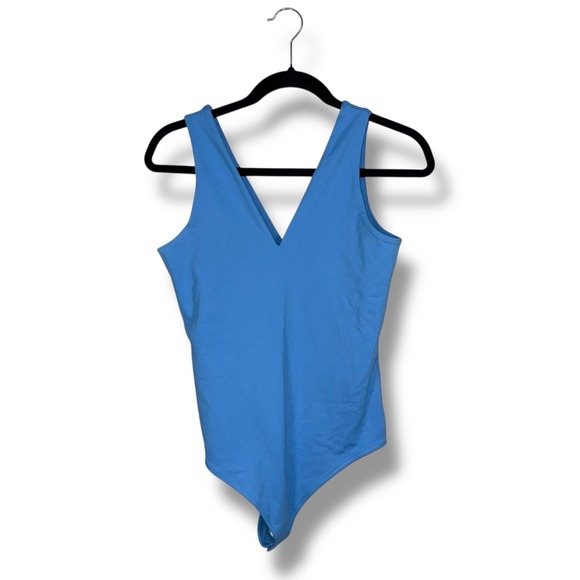Abercrombie & Fitch Tops - Abercrombie Fitch Soft A&F Collection Blue V Neck Snap Closure Bodysuit Women‎ M